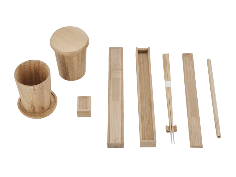 竹杯&竹筷子盒＆竹吸管