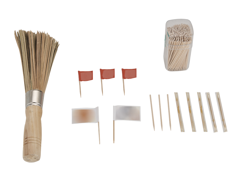 竹ブラシ＆爪楊枝＆お子様旗